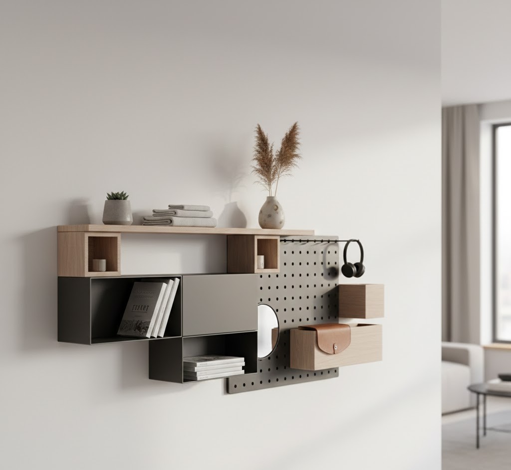 Wall-mounted storage organizers